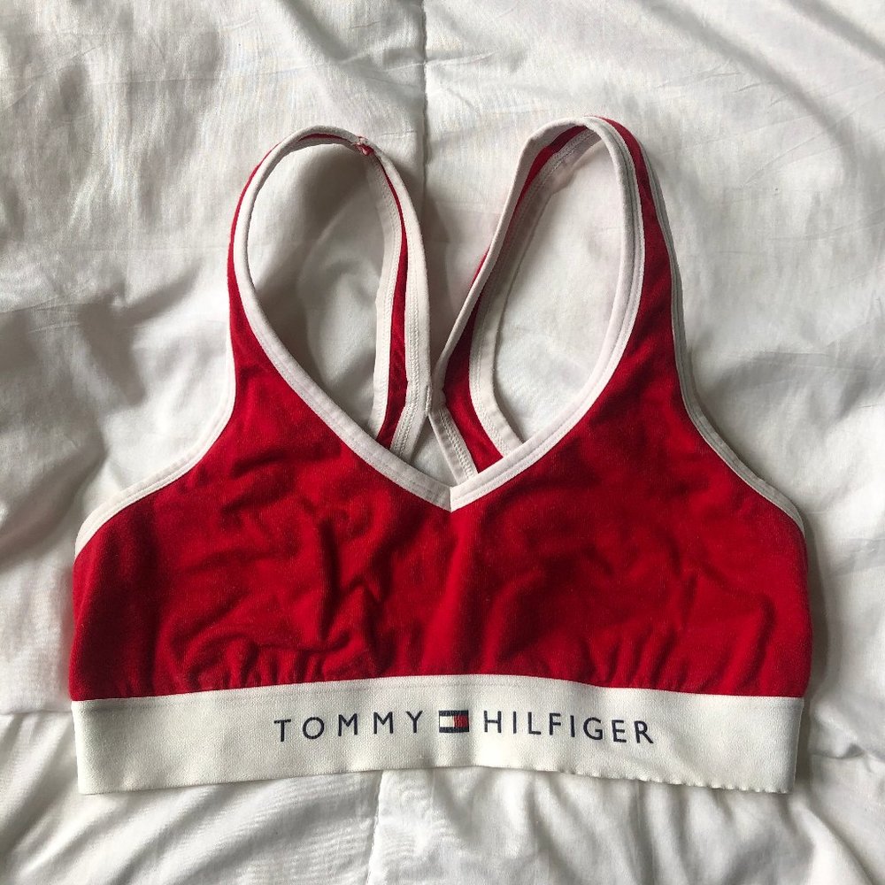 Tommy Hilfiger Red Cotton Lounge Bra- S